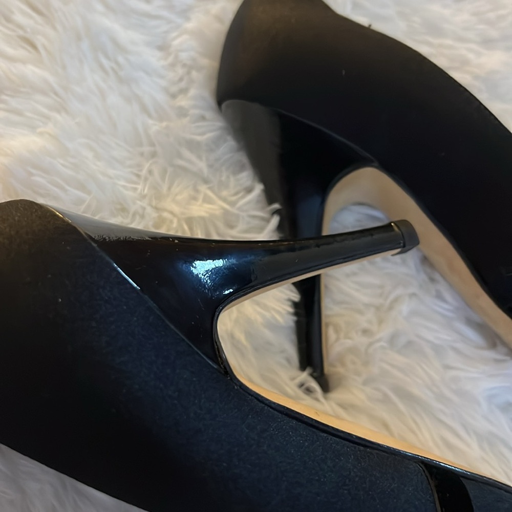 Giuseppe Zanotti Design VICINI Black Velvet /Hot Pink Detail Bow Luxury Heels - Picture 6 of 11